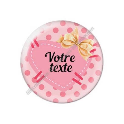 Cabochon résine a coller 25 mm à personnaliser avec votre texte ref f107 