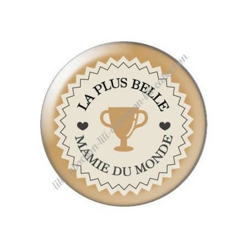 Cabochon résine a coller 25 mm  mamie m12 