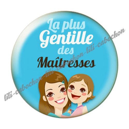 Cabochon résine a coller 25 mm maîtresse i31 