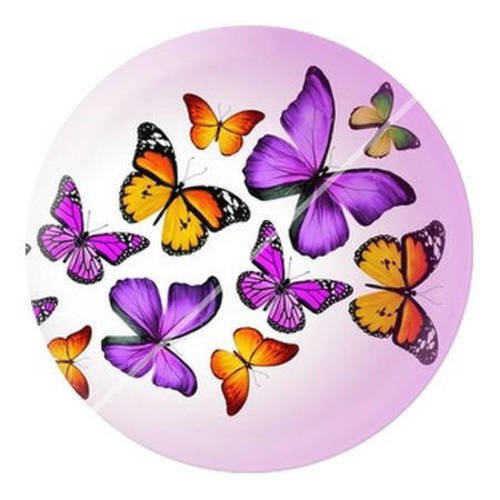 Cabochon résine a coller 25 mm papillon e11 