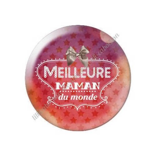 Cabochon résine a coller 25 mm maman k1 