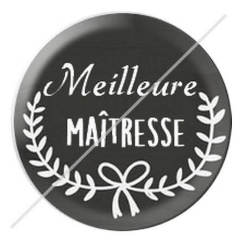 Cabochon résine a coller 25 mm pour maîtresse b12 