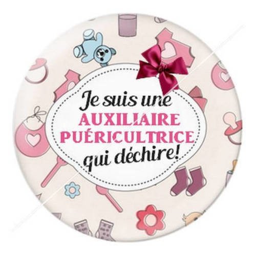 Cabochon résine a coller 25 mm auxiliaire puéricultrice 1 