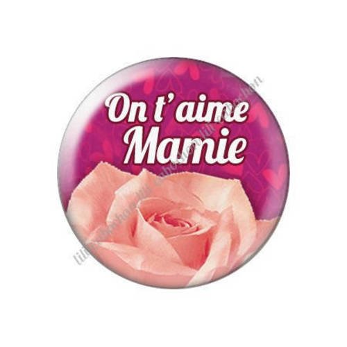 Cabochon résine a coller 25 mm  mamie m27 