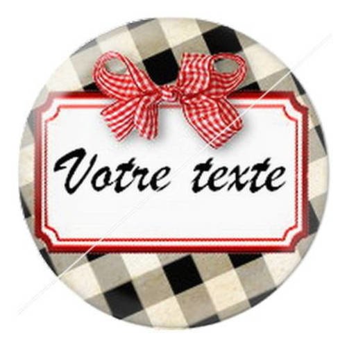 Cabochon résine a coller 25 mm à personnaliser avec votre texte ref b08 