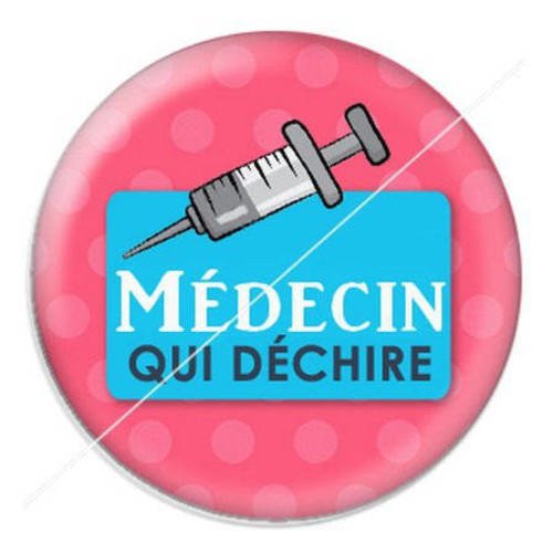Cabochon résine a coller 25 mm pour médecin 6 