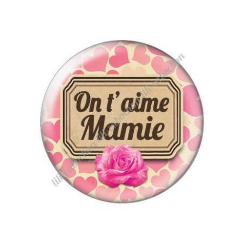 Cabochon résine a coller 25 mm  mamie m26 