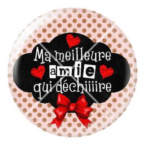 Cabochon résine a coller 25 mm ma meilleure amie 16 