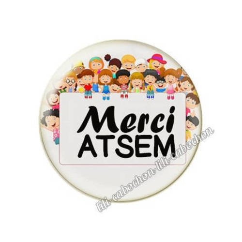 Cabochon résine a coller 25 mm pour atsem m31 