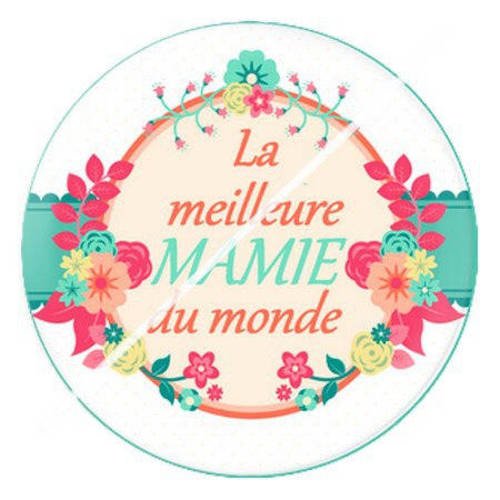 Cabochon résine a coller 25 mm pour mamie 9 