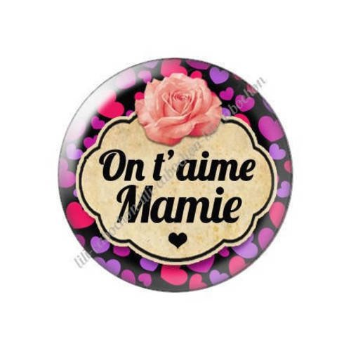 Cabochon résine a coller 25 mm  mamie m24 