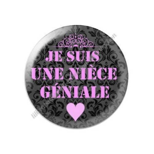 Cabochon résine a coller 25 mm nièce o41 