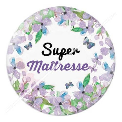 Cabochon résine a coller 25 mm maîtresse 7 