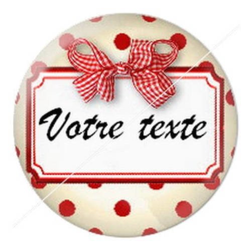 Cabochon résine a coller 25 mm à personnaliser avec votre texte ref b10 