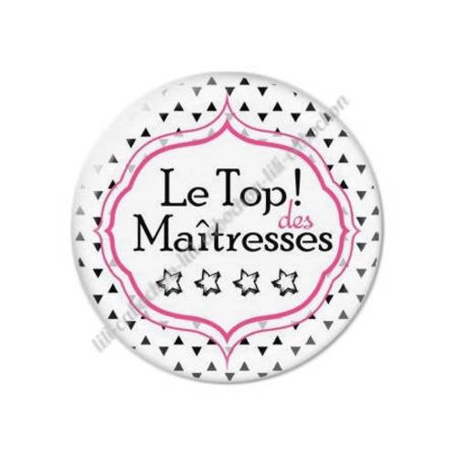 Cabochon résine a coller 25 mm maîtresse t44 