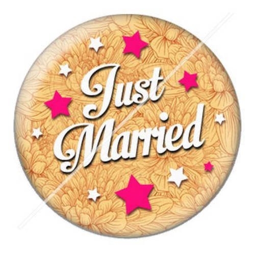 Cabochon résine a coller 25 mm just married mariage 13 