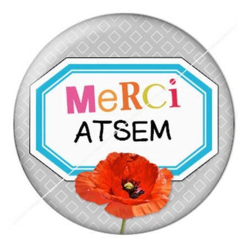 Cabochon résine a coller 25 mm pour atsem f8 