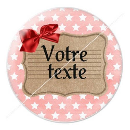 Cabochon résine a coller 25 mm à personnaliser avec votre texte ref b63 
