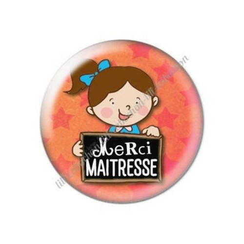 Cabochon résine a coller 25 mm maîtresse h16 