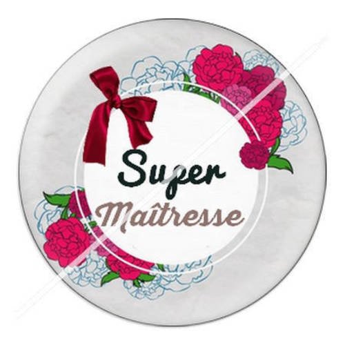 Cabochon résine a coller 25 mm maîtresse 10 