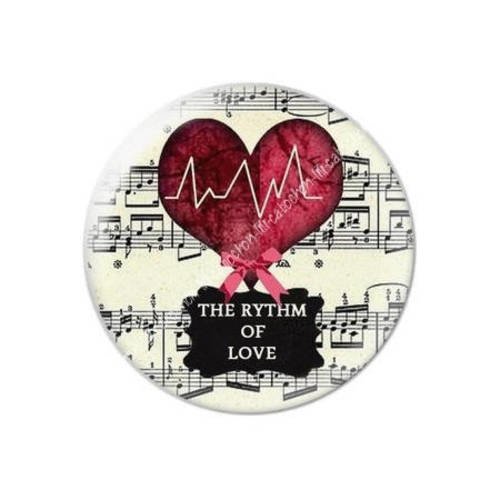 Cabochon résine a coller 25 mm partition coeur c18 