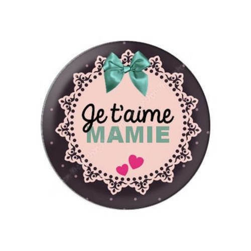 Cabochon résine a coller 25 mm pour mamie f11 