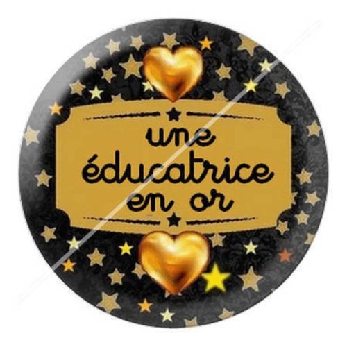 Cabochon résine a coller 25 mm pour educatrice 1 