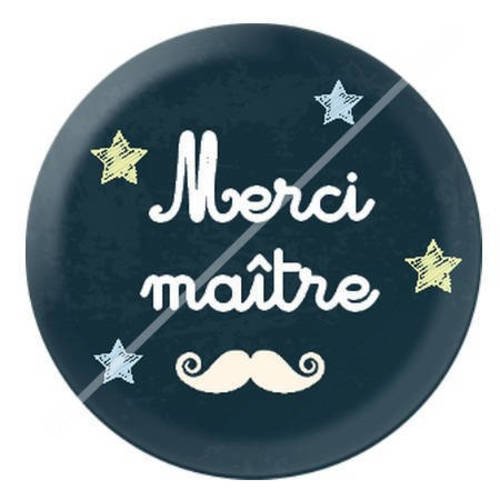 Cabochon résine a coller 25 mm merci maître 14 