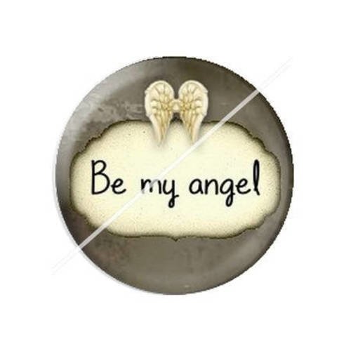 Cabochon résine a coller 25 mm  ange b5 