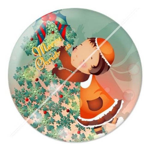 Cabochon résine a coller 25 mm noël b3 