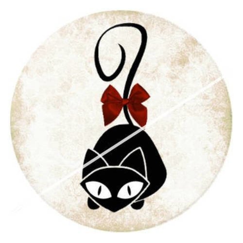 Cabochon résine a coller 25 mm chat 1 