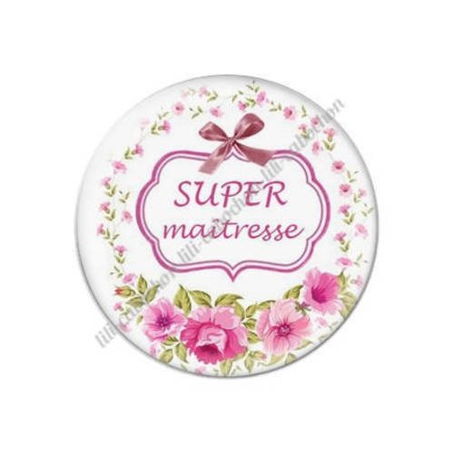 Cabochon résine a coller 25 mm maîtresse s63 
