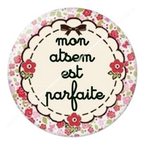 Cabochon résine a coller 25 mm pour atsem 7 