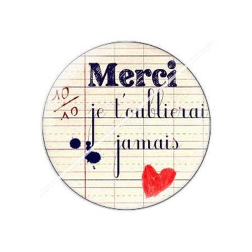 Cabochon résine a coller 25 mm merci 7 