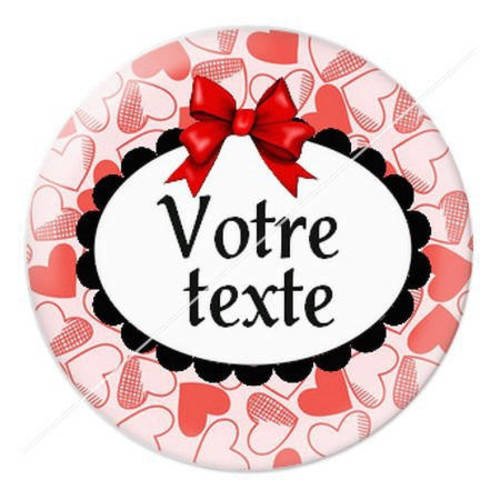 Cabochon résine a coller 25 mm à personnaliser avec votre texte ref b67 