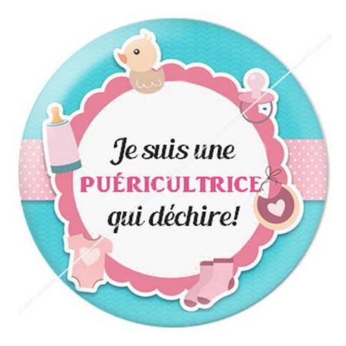 Cabochon résine a coller 25 mm puéricultrice 13 