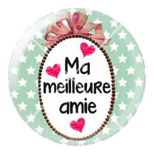 Cabochon résine a coller 25 mm ma meilleure amie 17 