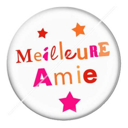 Cabochon résine a coller 25 mm meilleure amie 8 