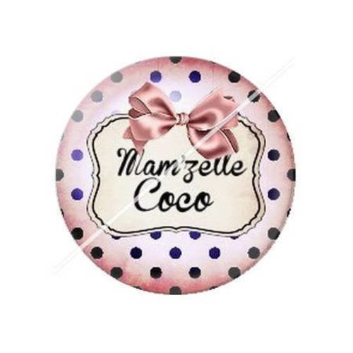 Cabochon résine a coller 25 mm mamzelle coco 4 