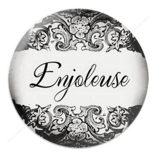 Cabochon résine a coller 25 mm enjoleuse 