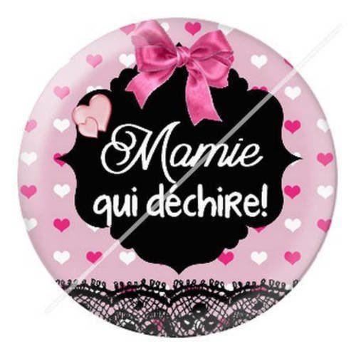 Cabochon résine a coller 25 mm pour mamie b12 