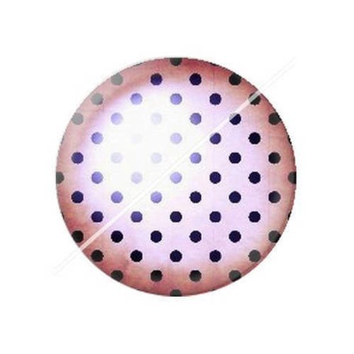 Cabochon résine a coller 25 mm mamzelle coco  pois 5 