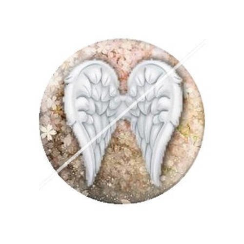 Cabochon résine a coller 25 mm  ange b7 