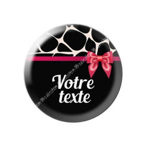 Cabochon résine a coller 25 mm à personnaliser avec votre texte ref f36 