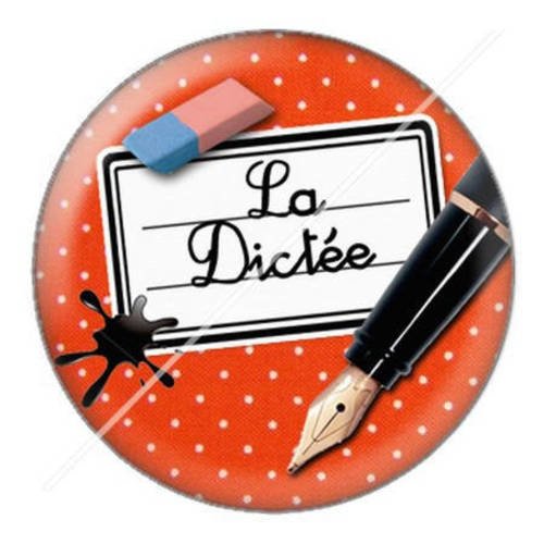 Cabochon résine a coller 25 mm école 5 