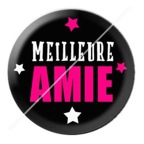 Cabochon résine a coller 25 mm meilleure amie 15 