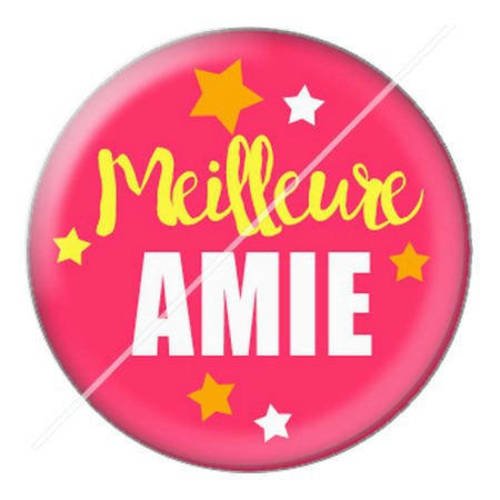 Cabochon résine a coller 25 mm meilleure amie 10 