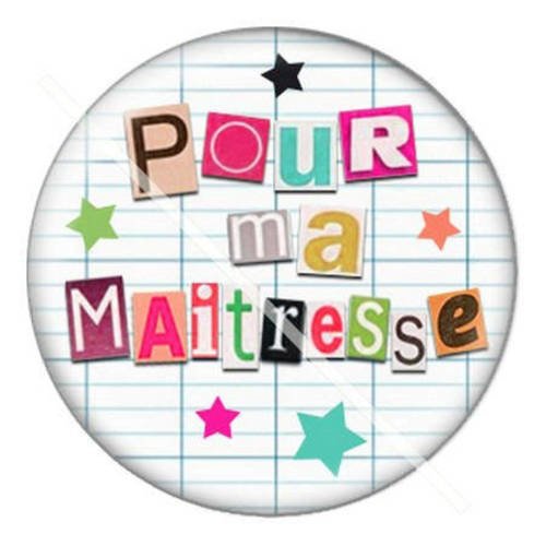 Cabochon résine a coller 25 mm pour maîtresse a4 