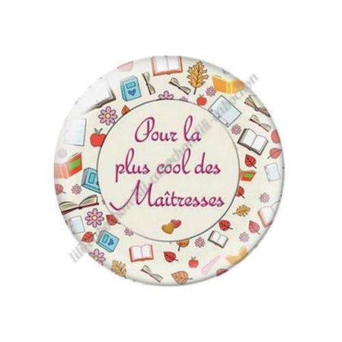 Cabochon résine a coller 25 mm maîtresse t9 