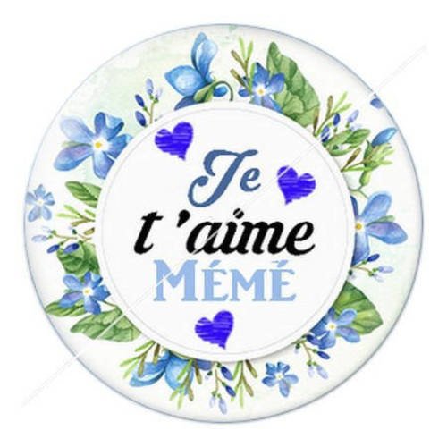 Cabochon résine a coller 25 mm mémé b7 